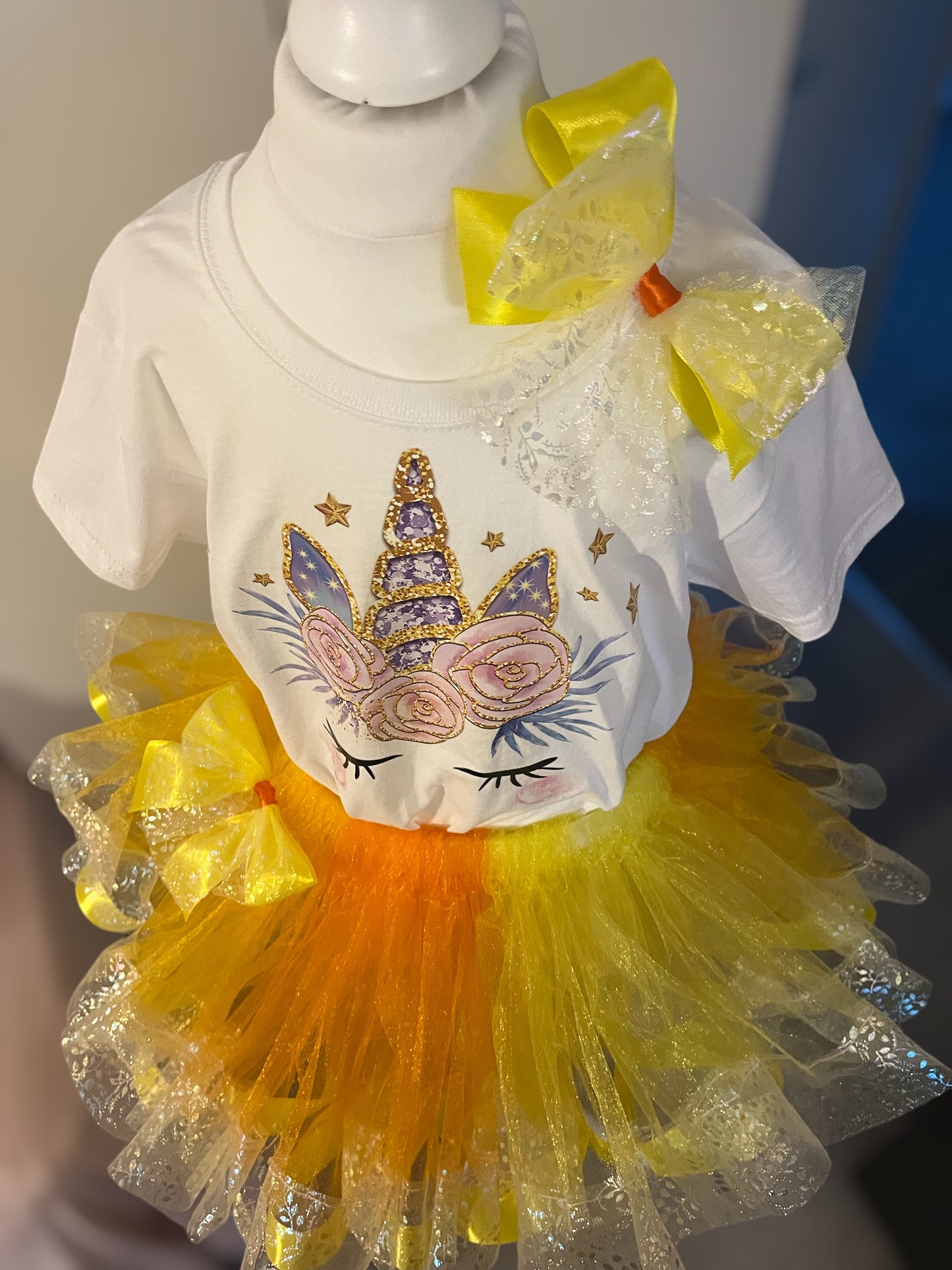 Birthday Dress for Girls Birthday Tutu Set 7-8 Years Old Party Outfit Set